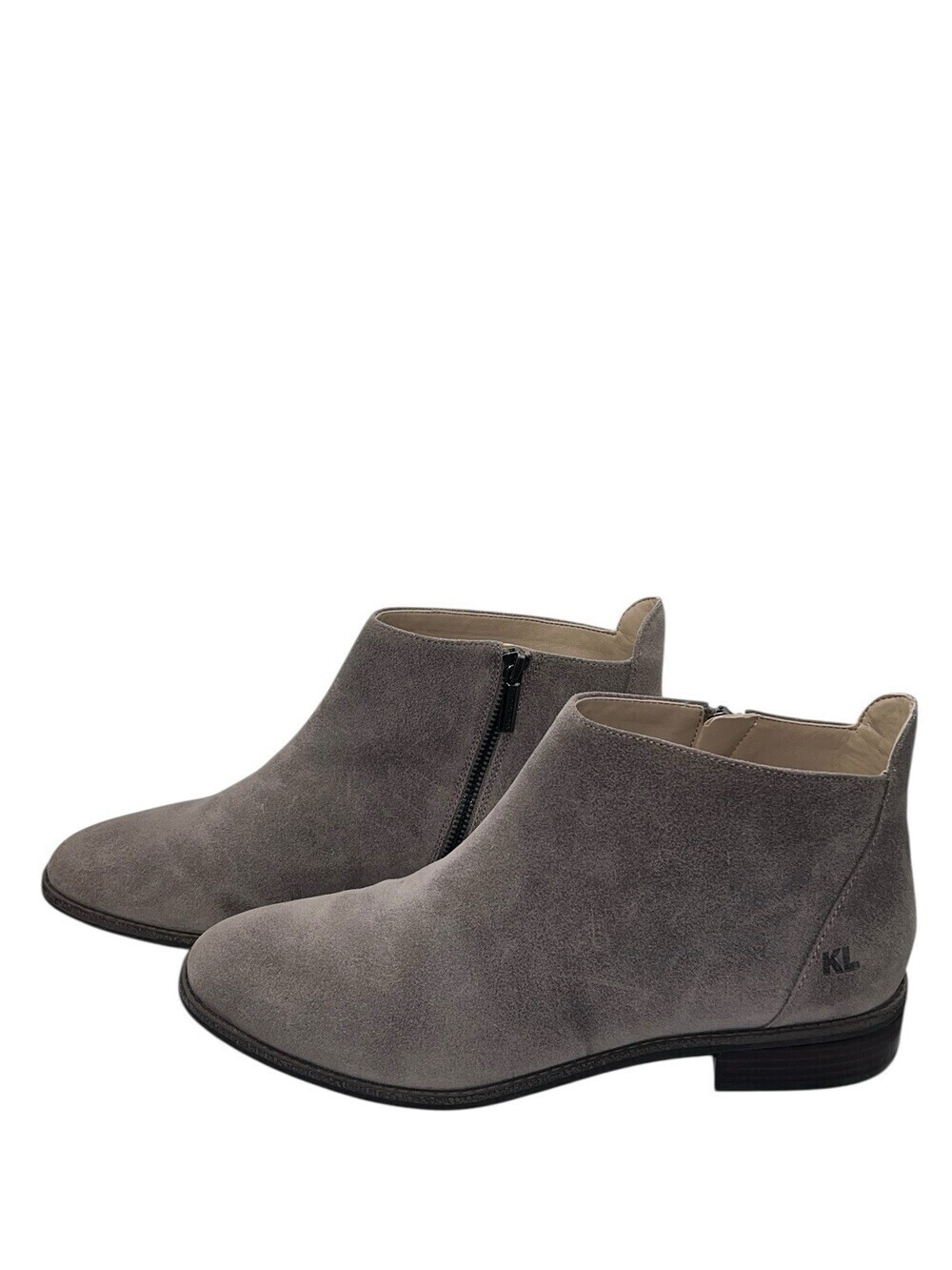 KARL LAGERFELD  Satin Suede  Leather Ankle Boots Size 10